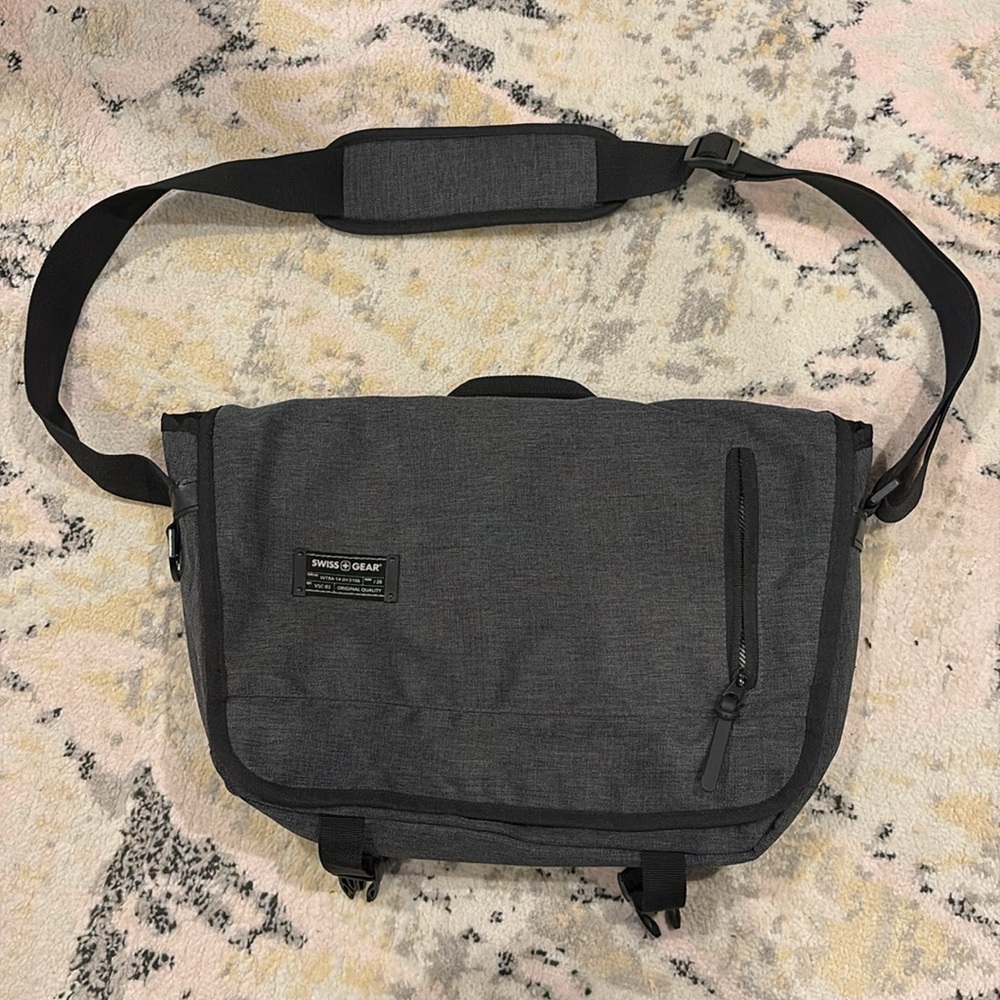 SWISSGEAR 5302 Getaway Laptop Messenger Bag - Heather Gray 🩶💻💼